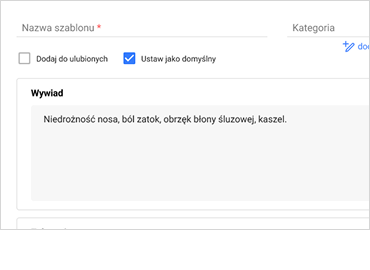 Szablony wizyt