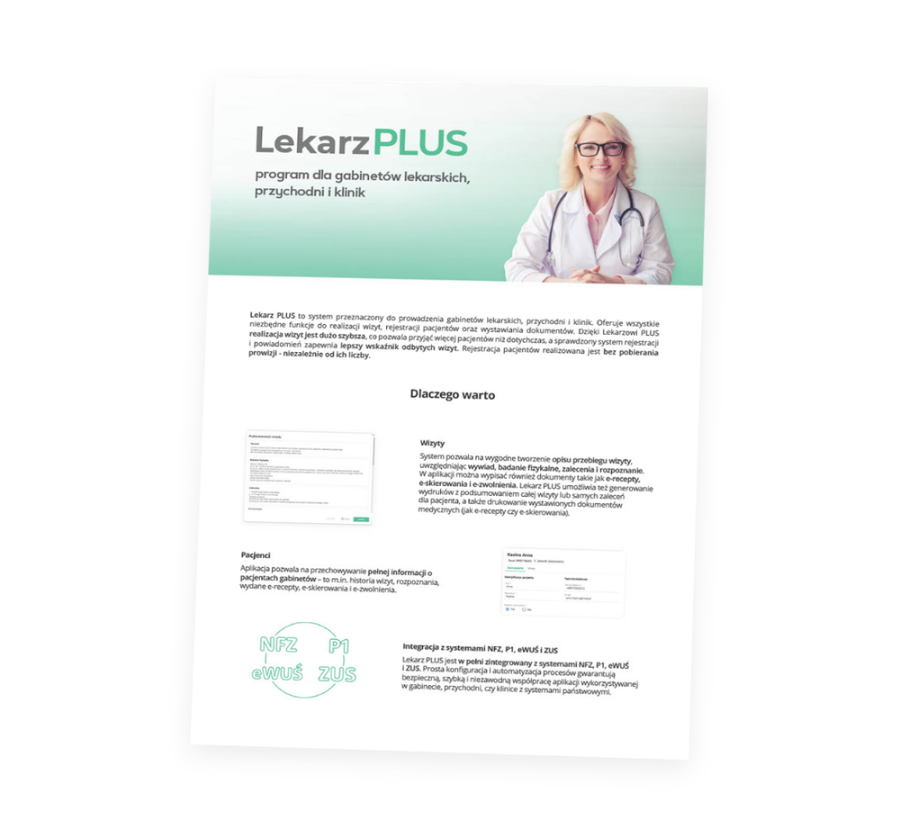 Program Dla Gabinet w Lekarskich Przychodni I Klinik Program Dla Gabinet w Lekarskich Przychodni I Klinik