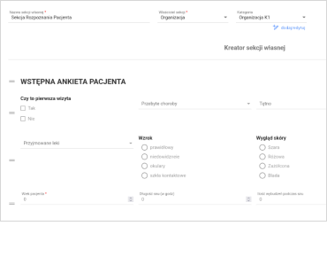Sekcje własne