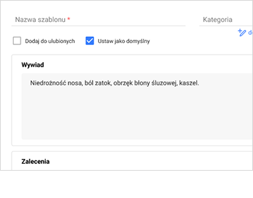 Szablony wizyt