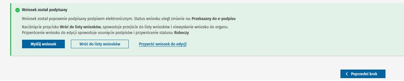 wyślij wniosek